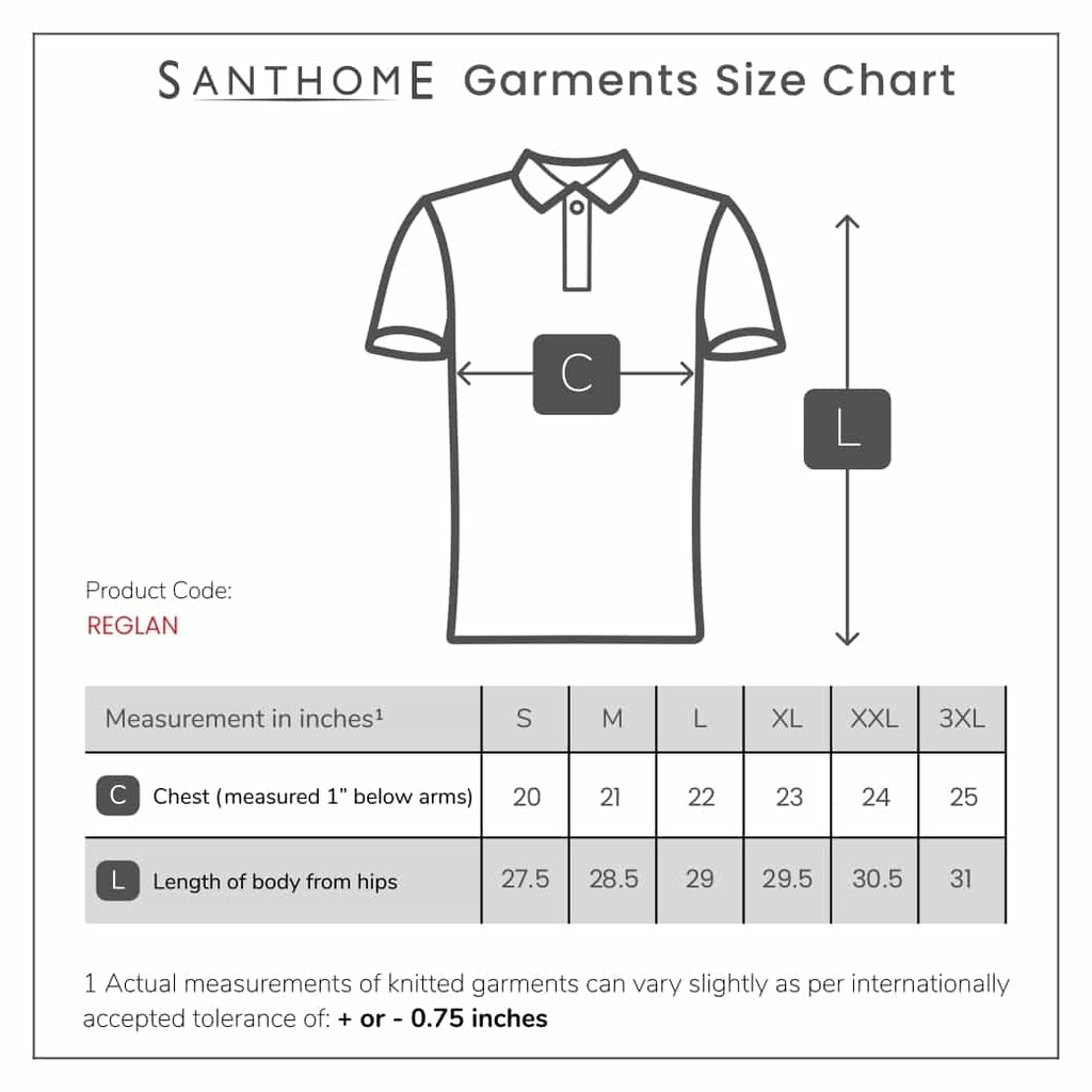 REGLAN - SANTHOME 2-ply 100% Cotton Polo Shirt